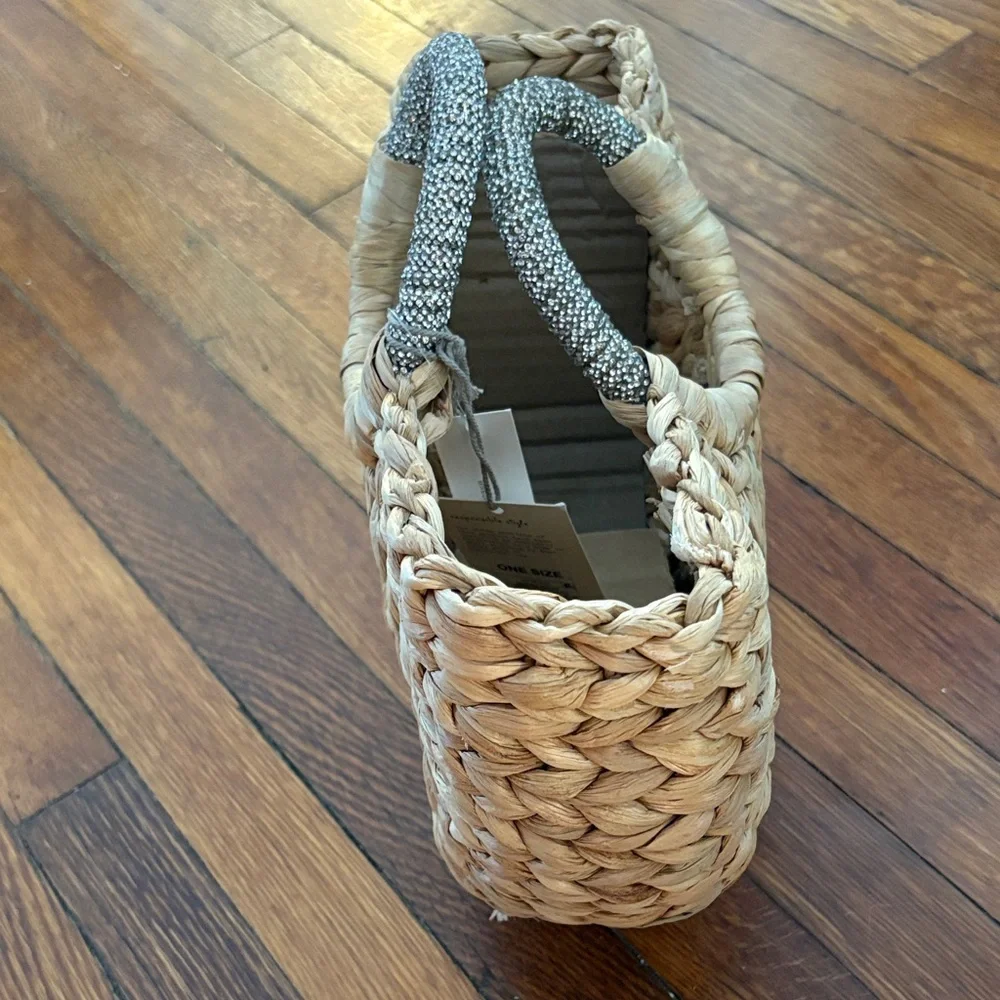 a new day Natural Straw Tote with Silver Accents - Picture 5 of 9